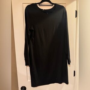 Athleta Black Long Sleeve Dress with Zipper